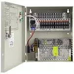 16 Channel Port 12V DC 10 Amp Amper with Glass Fuse Distributed Power Supply ...