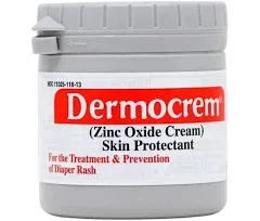 DERMOCREM 2.1 Oz. (60G) ‐ Diaper Rash Cream for Baby, Soothes, Heals, and Protects, Relief and Treatment of Diaper Rash, Zinc Oxide Cream