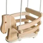 Horse Shaped Infant Swing In Natural