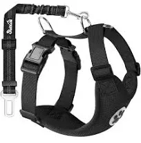 Dog Seat Belt Harness for Car, Dog Car Harness Adjustable Mesh Breathable &amp; D...