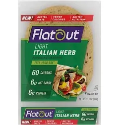 Flatout Light Italian Herb Wraps Flatbread