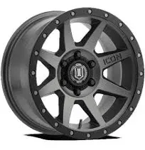 ICON Rebound 17x8.5 6x5.5 0mm Offset 4.75in BS 106.1mm Bore Satin Black Wheel