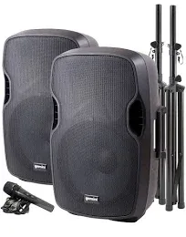 Gemini PA-SYS15 Complete Dual Speaker PA Package