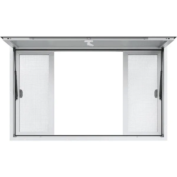 VEVOR Concession Window Aluminum Alloy Food Truck Service Window with 4 Horizontal Sliding Windows & Awning Door & Drag Hook