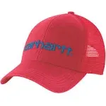 Carhartt Canvas Mesh-Back Logo Graphic Cap - Fire Red