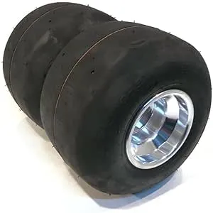 The ROP Shop | (Pack of 2) Tubeless Slick Tire 11x6.00-5 with Aluminum Rim for Drift Trike Bike