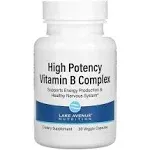 Lake Avenue Nutrition High Potency Vitamin B Complex 30 Capsules