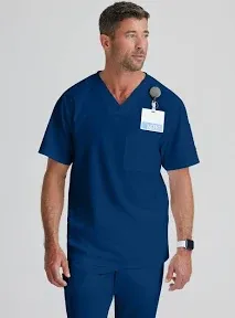 Grey's Anatomy Men's Classic Evan Top V-Neck Scrub Top