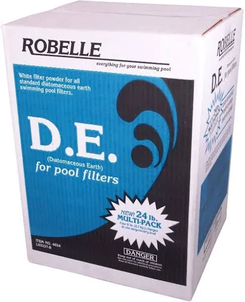 Robelle 4024 Diatomaceous Earth DE Pool Filter Powder, 24-Pounds