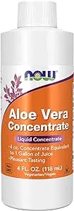 NOW Foods Supplements, Aloe Vera Concentrate (40:1 Concentrate Contains Active Polysaccharides), 4-Ounce