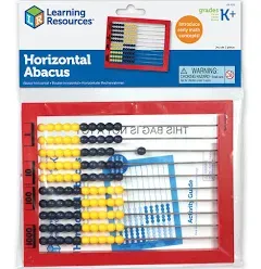 Abacus Learning Resources 2-Color Desktop Red Frame Color Coded Math NEW