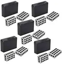 Findmall Precision Steel 1-2-3 1"x2"x3" Blocks 23 Holes .0002"