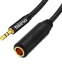 tisino 1/4 to 3.5mm Adapter, 1/4" Female to 1/8" Male Stereo Audio Adapter for Headphone, Amplifiers, Guitar, Amp etc. - 5ft/1.5m