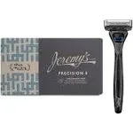 Jeremy’s Razors 5-Blade Precision 5 Razor for Men with Precision Trimmer, Handle, & 1 Cartridge, 2 Piece Set