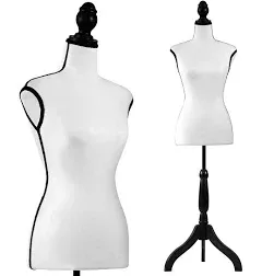 SereneLife Female Mannequin, Hanging Fashion Torso Display Form Mannequin with H