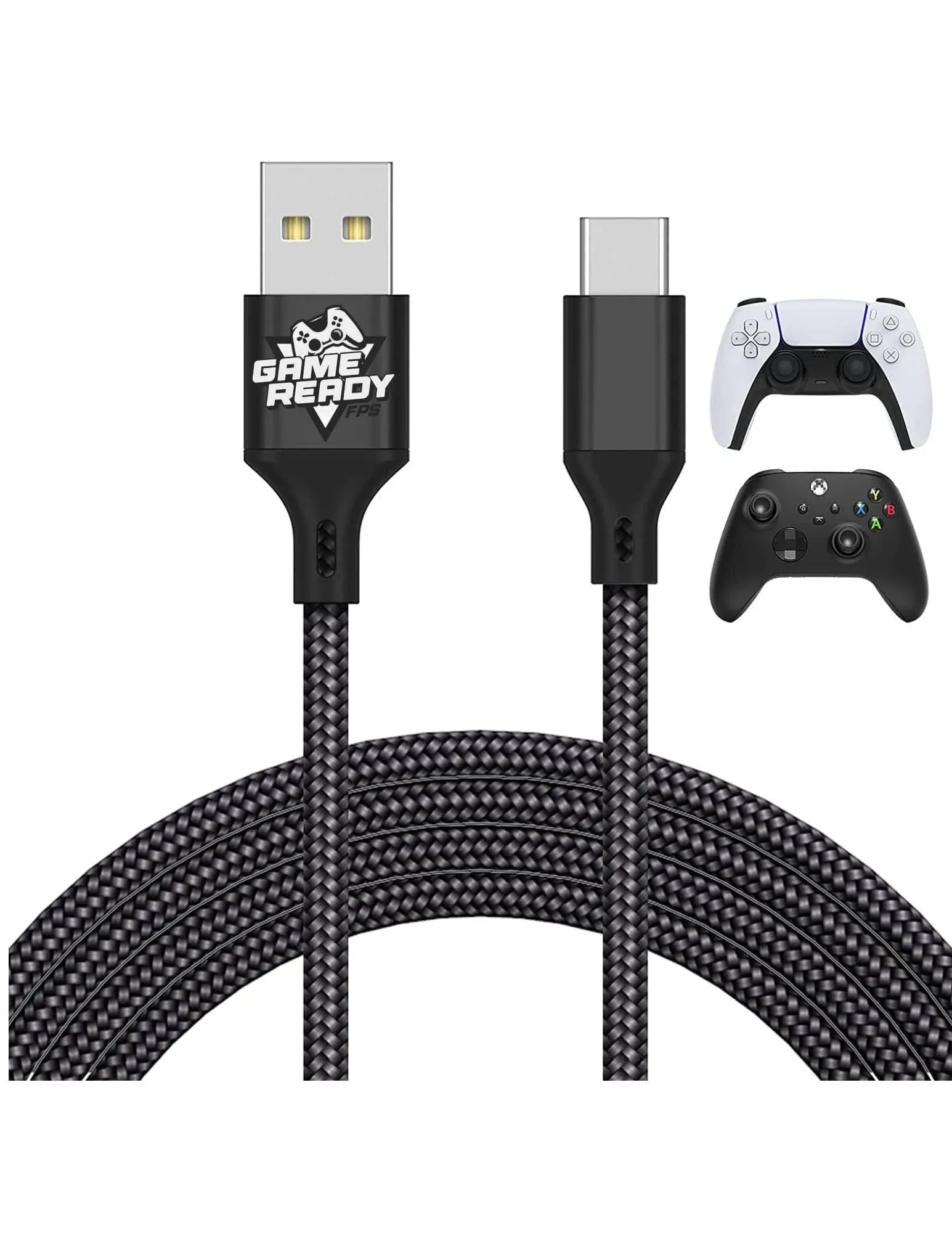 Gaming USB C to USB A 10ft Cable. Made for Low Latency and Fast Charging Gaming on PS5,Xbox, and PC