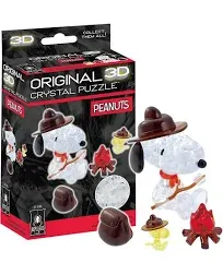 Be Puzzled 3D Crystal Puzzle Peanuts Snoopy Campfire