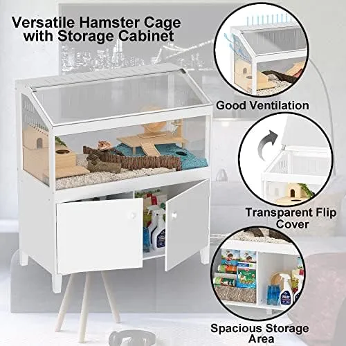 Gdlf Hamster Cage with Storage Cabinet