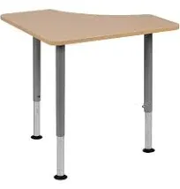 Flash Furniture XU-SF-1003-NAT-A-GG Billie Triangular Student Desk