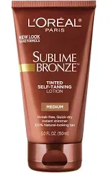 L&#039;Oreal Paris Sublime Bronze Tinted Self-Tanning Lotion for Face Medium, 5 fl oz