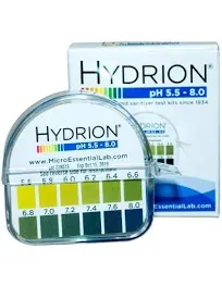 Hydrion Spectral PH Strips (Ph 5.5 to 8.0), Pack 100