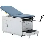 Viva Comfort Grande Exam Table w/ Steel Cabinet, Adjustable Back, Step Stool ...