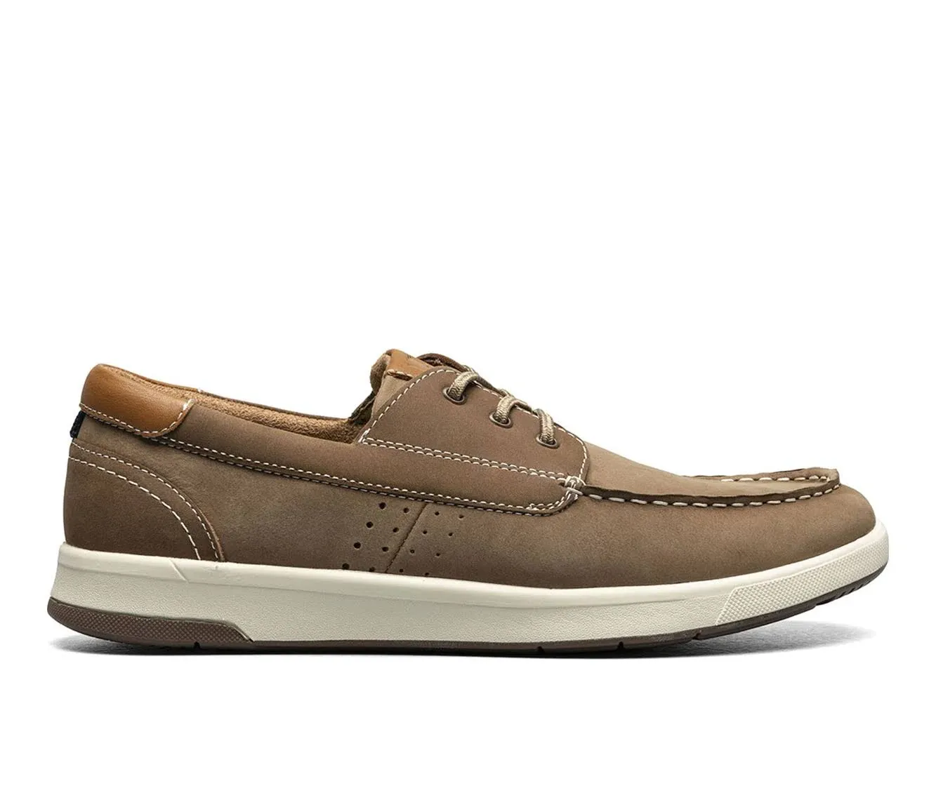 Florsheim Crossover Moc Toe Elastic Lace Boat Shoe 11 Men's Mushroom