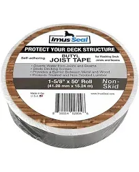 2 rolls   Imus Seal Butyl Joist Tape Black 1-5/8&#034; x 50&#039; For Deck Structure