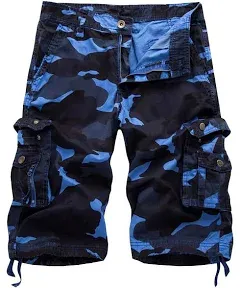 AOYOG Men&#039;s Camo Cargo Shorts Relaxed Fit Multi-Pocket Outdoor Camouflage Cargo 