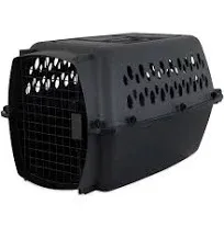 Petmate Pet Porter Dog Kennel 23", Dark Gray & Black, for Pets up to 15lbs, Made in USA