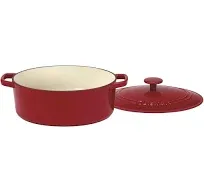 Cuisinart 5.5-Quart Oval Red Enamel Cast Iron Casserole With Lid - CI755-30CR