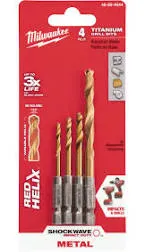 Milwaukee Red Helix Metal Titanium Drill Bits 48-89-4644