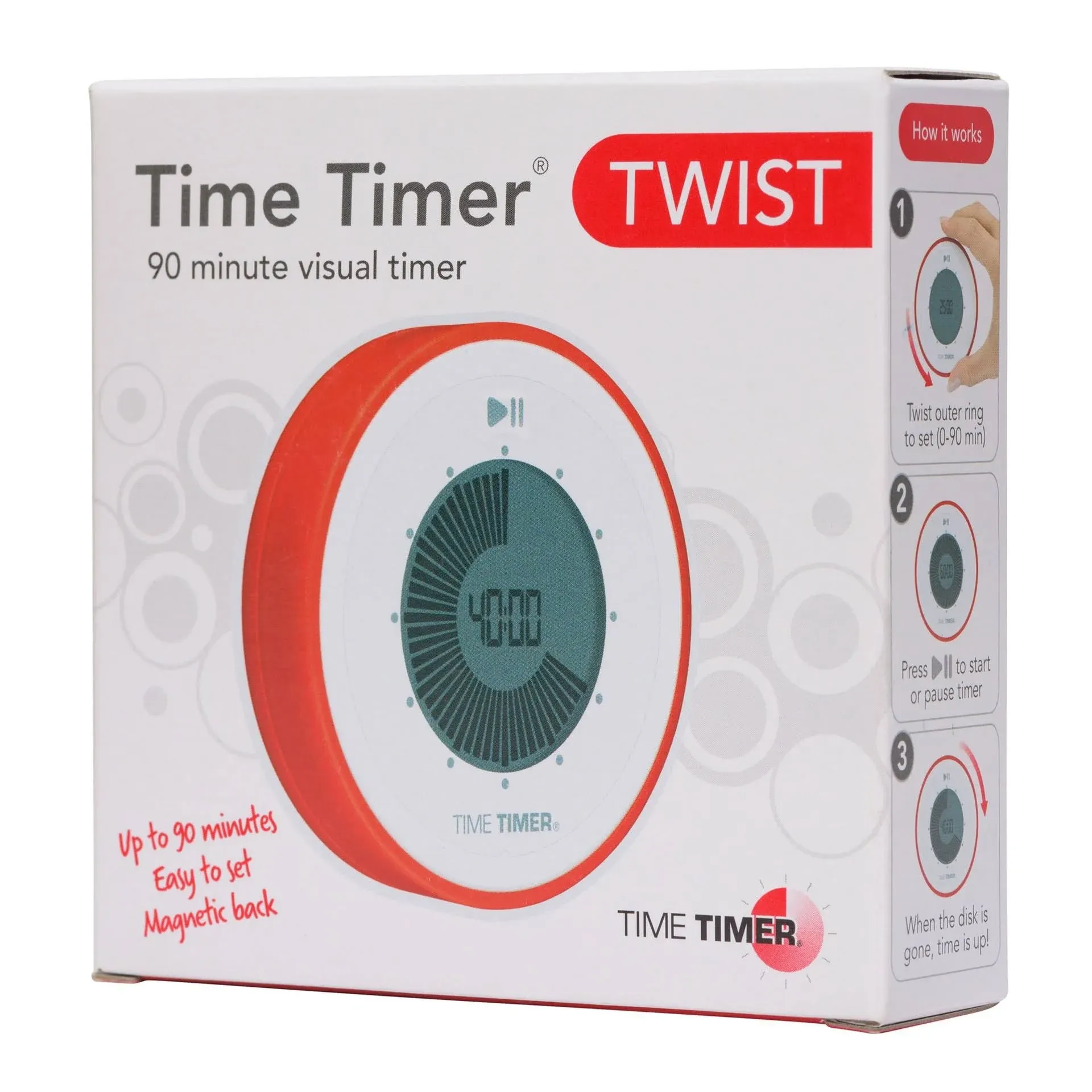 Time Timer TWIST 90 Minute Magnetic Timer