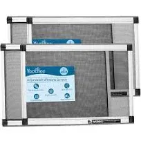 Expandable Window Screen, 2 Pack Adjustable Window Screen (10&#034; H x 19&#034; - 36&#034; W .