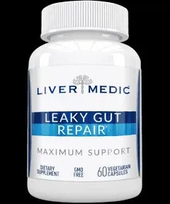 Liver Medic Leaky Gut Repair Maximum Support, Gut Health L-Glutamine 60 Caps