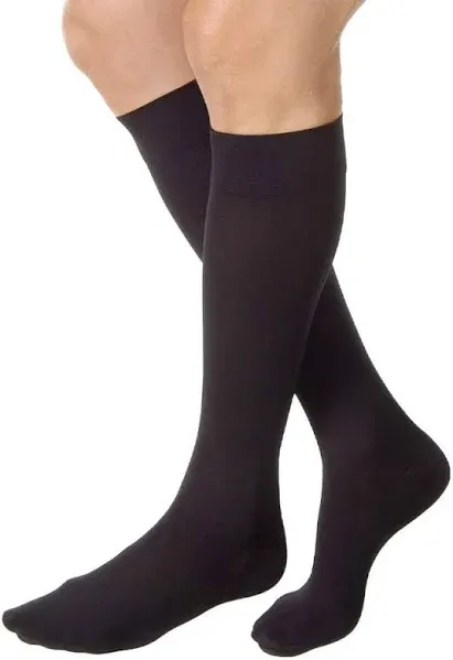 JOBST Relief Knee High Graduated Compression Socks 20-30mmHg - Comfortable Unisex Design - Closed Toe, Black, Large