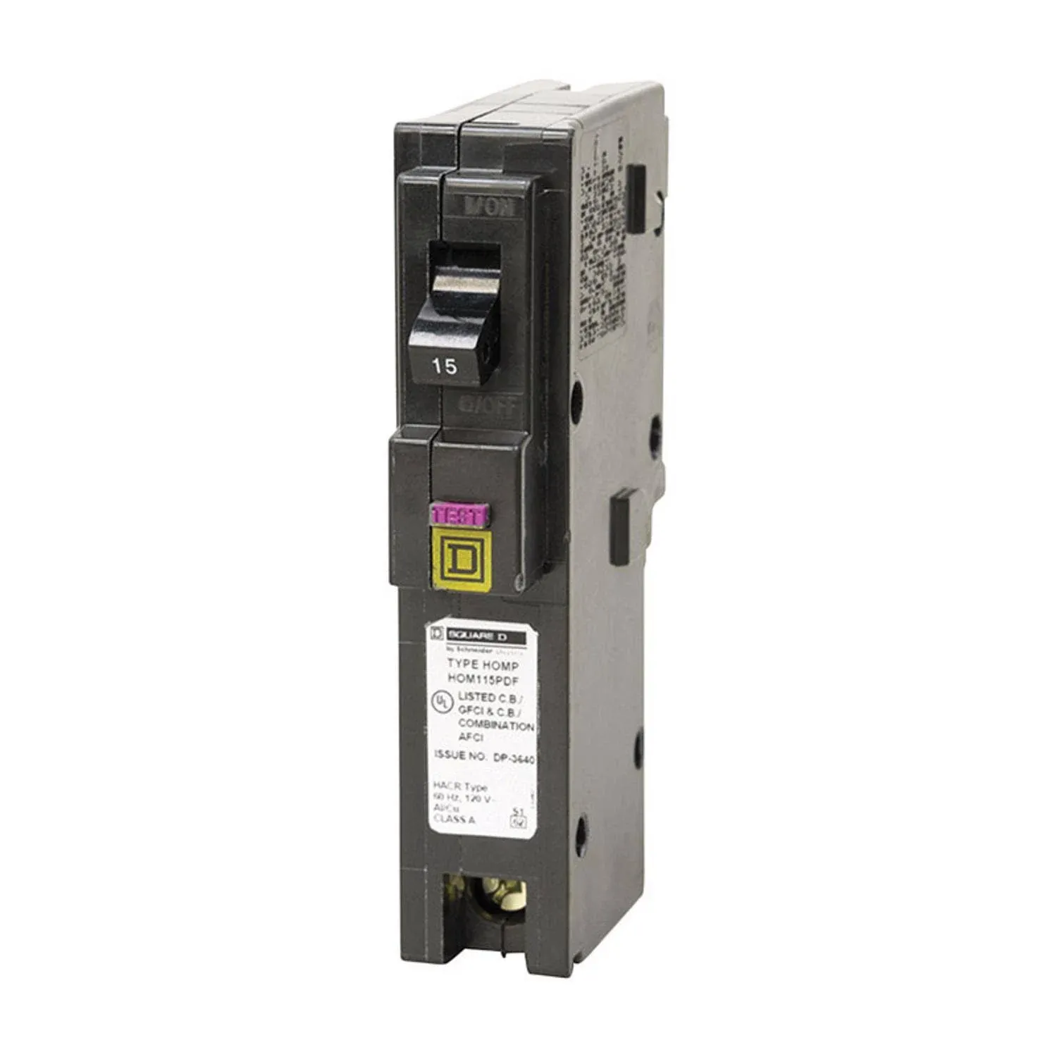 New Circuit Breaker Square D HOM115PDF 15A Plug On Neutral AFCI/GFCI