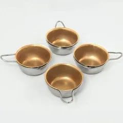 Fits All 2.5&#034; Size, Perfectly Poached Brunch Nonstick Egg Poacher , 4 Cups, Gold