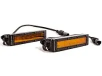 Diode Dynamics 6 Inch LED Light Bar Single Row Straight SS6 Amber Wide Light Bar Pair Universal DD5044P