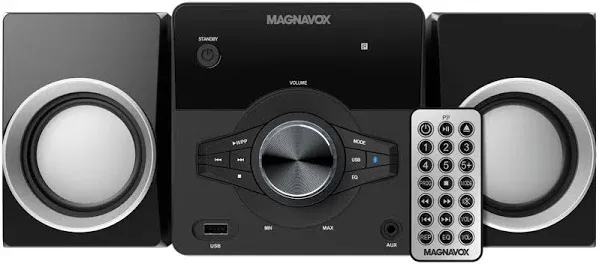 3pc Magnavox CD Shelf System Digital PLL FM Stereo Radio with Bluetooth