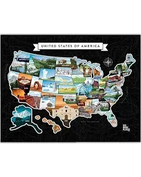 See Many Places Scratch Off Map of The United States