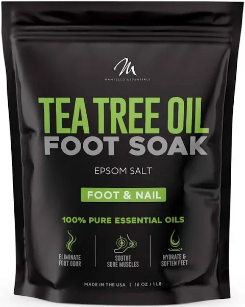 Mantello Citrus Detox Foot Soak - Foot Soaker for Foot Soaking Tub - Foot Soaking Salts to Soften Feet - Epsom Salt Foot Soak with Essential Oils - Pedicure Foot Soak with Lemon Oil, 1 lb. Bag