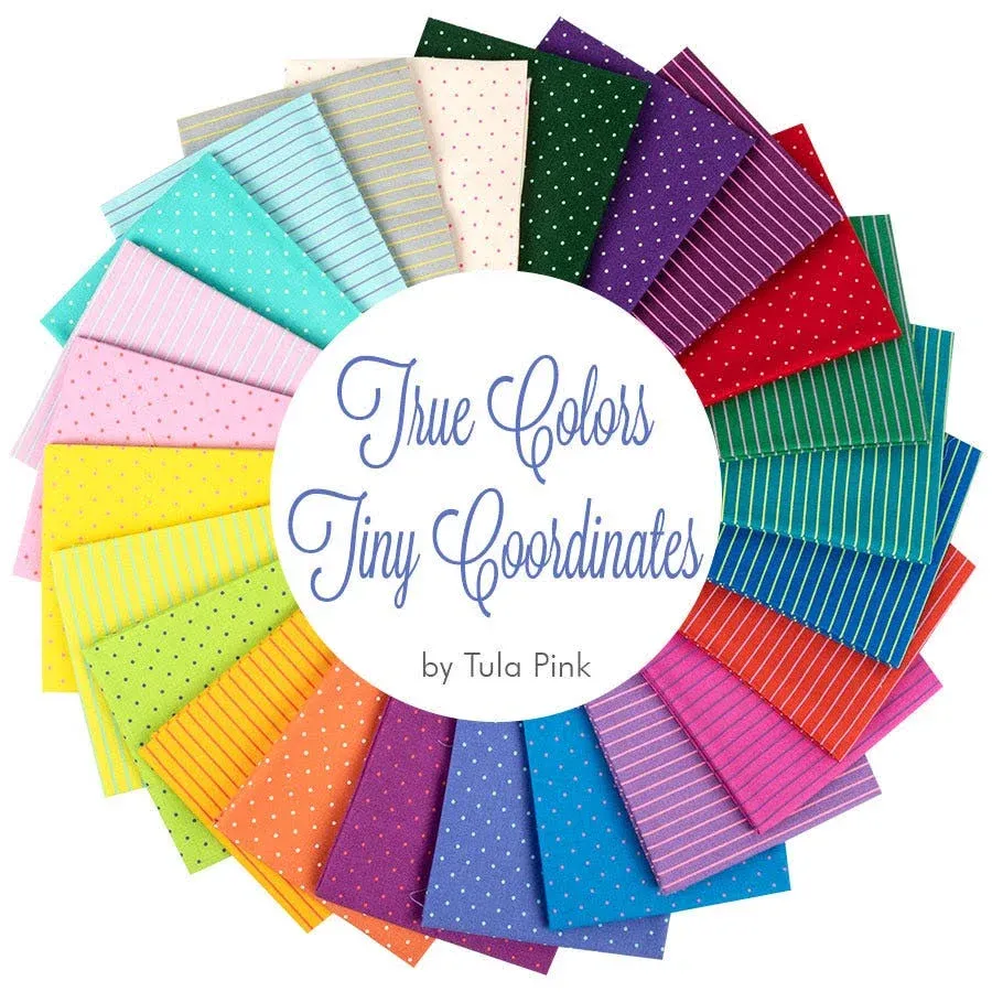 Tula Pink 24 pcs Tiny Coordinates - Fat Quarter || True Colors