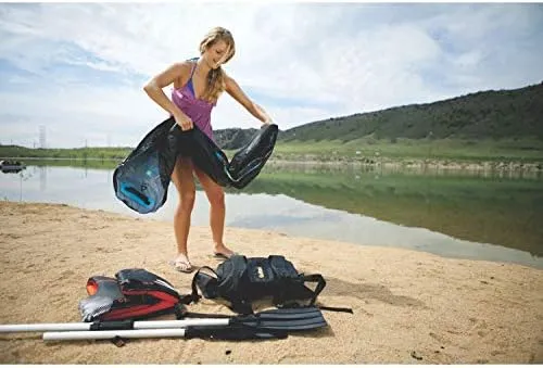 QuickPak K1 1-Person Inflatable Kayak, Kayak Folds Into Backpack