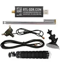 RTL-SDR Blog V3 R860 RTL2832U 1PPM TCXO HF Bias Tee SMA Software Defined Radio with Dipole Antenna Kit