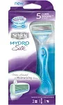 Schick Hydro Silk Moisture Shaver - 1 Razor Handle, Holder &amp; 4 Cartridge Refills