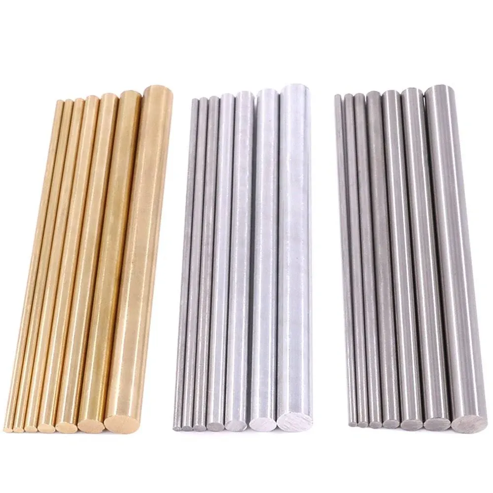 21pcs 3 Sets of Metals Round Rod Lathe Bar Stock for DIY Craft Tool Diameter ...