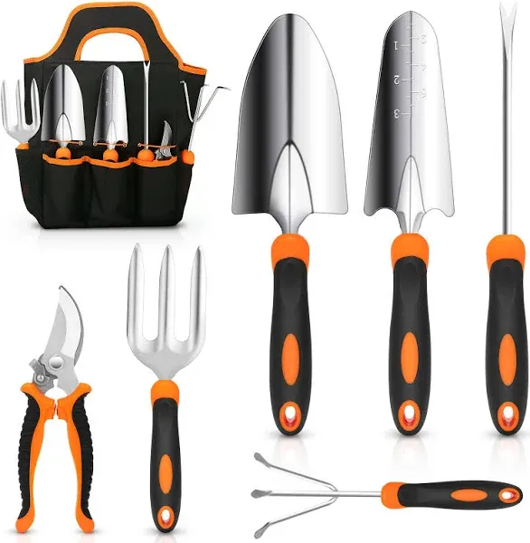 Garden Tool Set, CHRYZTAL Stainless Steel Heavy Duty Gardening Tool Set, with No