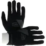 100% Ridecamp Gloves - Black Full Finger Medium