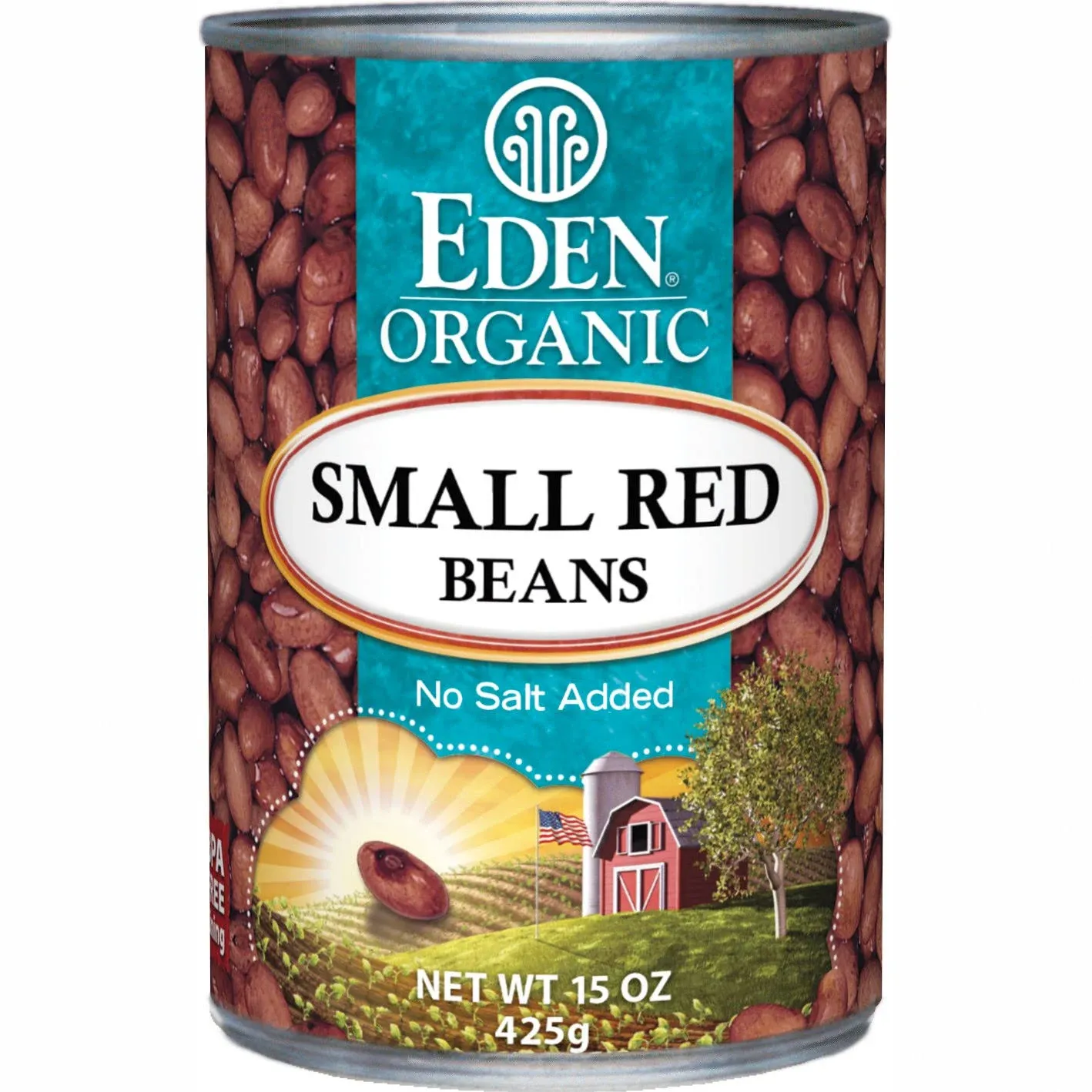 Eden Organic Small Red Beans, No Salt Added, 15-Ounce Cans (Pack of 12)